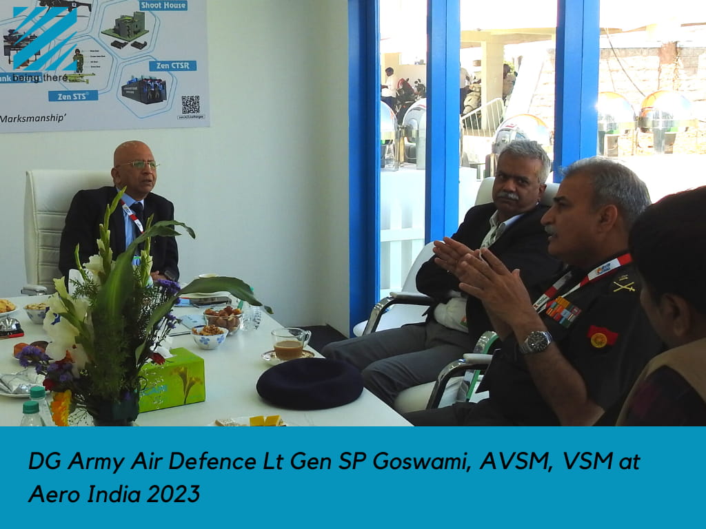 DG Army Air Defence Lt Gen SP Goswami, AVSM, VSM at Aero India 2023