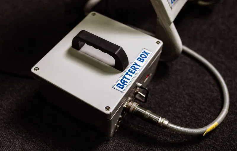 Electronic Target System - Battery box with Vermin Proof Cables - Close Up 1