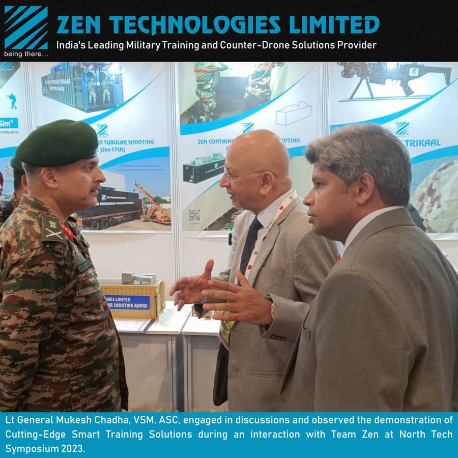 Lt General Mukesh Chadha, VSM, ASC with Kishore Dutt Atluri